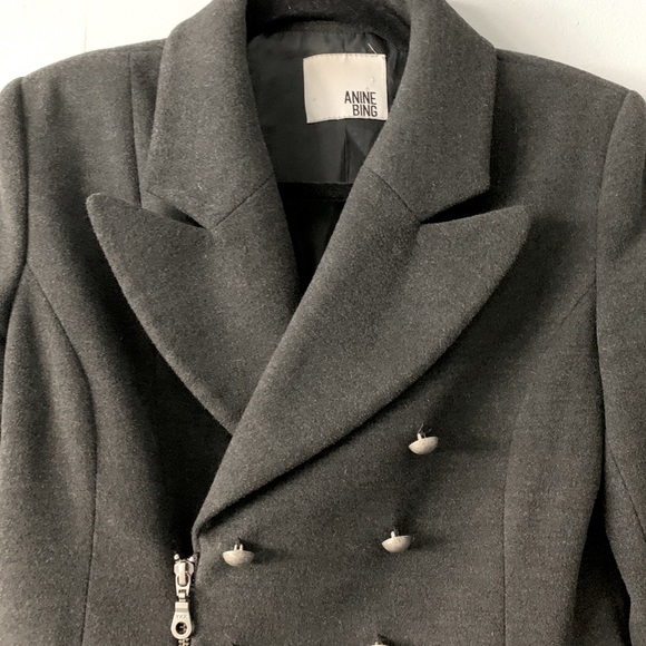 Anine Bing Crop Military Style Wool Jacket XS - Picture 8 of 13